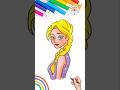 Elsa FROZEN | Draw FROZEN Elsa Easy Drawing 🌈👸🏼 #disney #FROZEN #cartoon #elsa #short