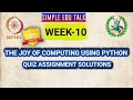 Nptel The Joy Of Computing Using Python Week 10 Quiz Assignment Solutions | Swayam