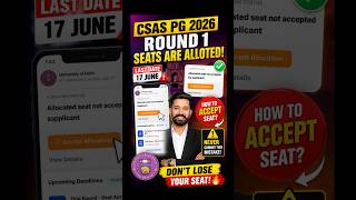 CSAS PG 2026 Round 1 IS OUT - Seats Allotted | How to Accept Your Seats &amp; Upgrade DU PG Admissions