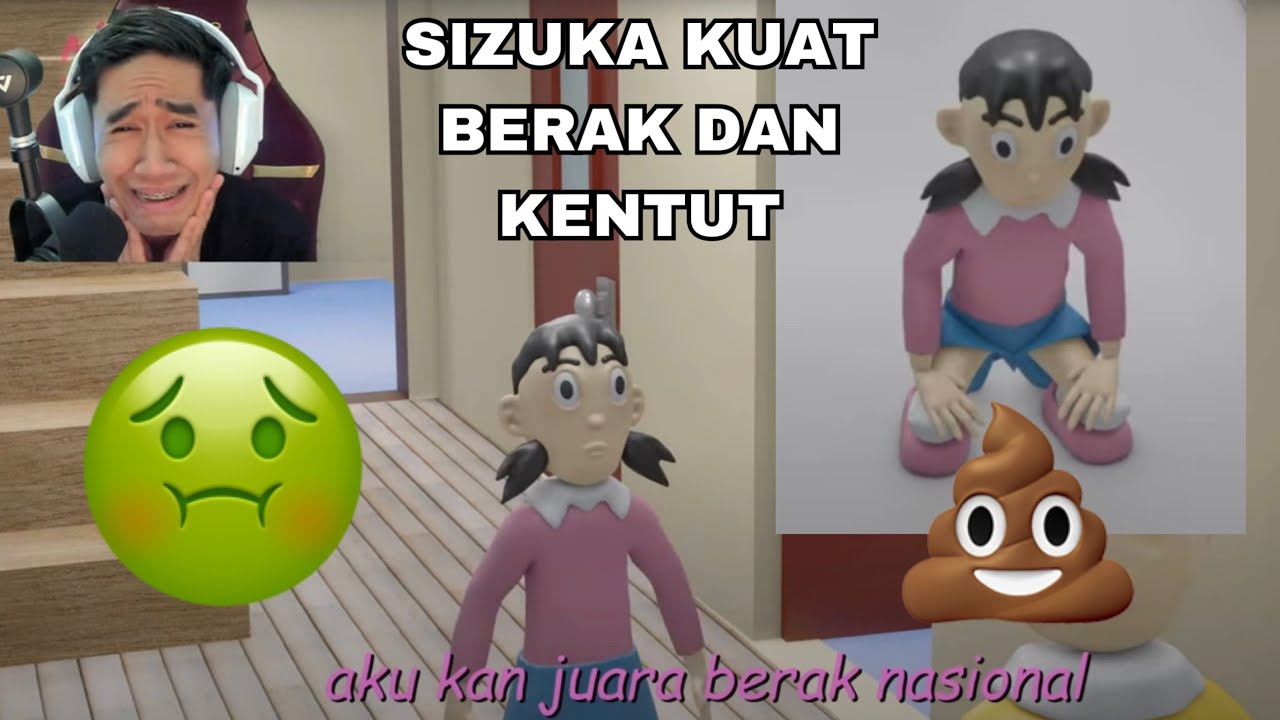 SIZUKA KUAT BERAK DAN KENTUT 💩🤢 DORAEMON D4RKW3B (PART 2) 😂