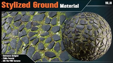 Stylized Ground Material - ( sbs File + PBR Textures + Tutorial )
