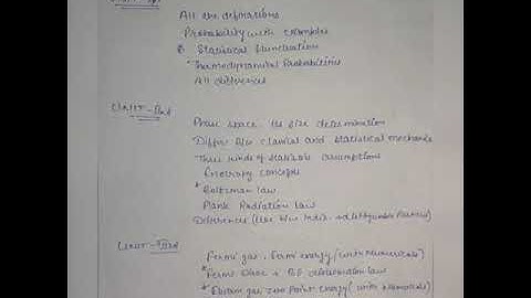 ***Important topics of statistical mechanics.......Bsc NM 4th Sem