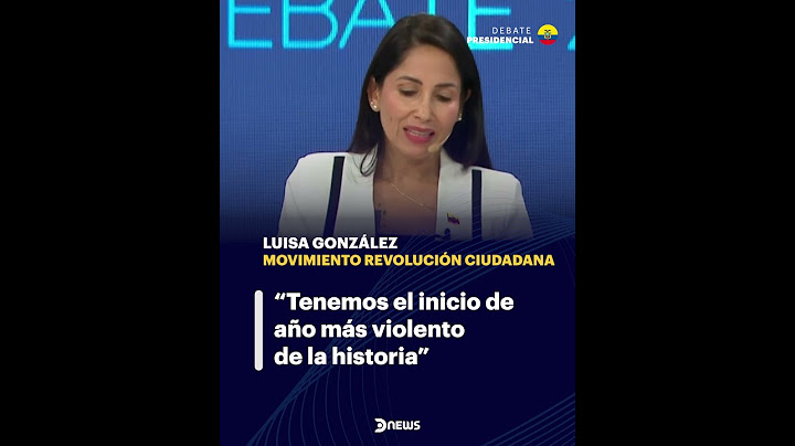 🇪🇨 DEBATE PRESIDENCIAL EN ECUADOR: "Tenemos el inicio de año más violento de la historia"