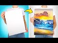 رسم لوحة لشاطئ حقيقي تدريب رسم ممتع