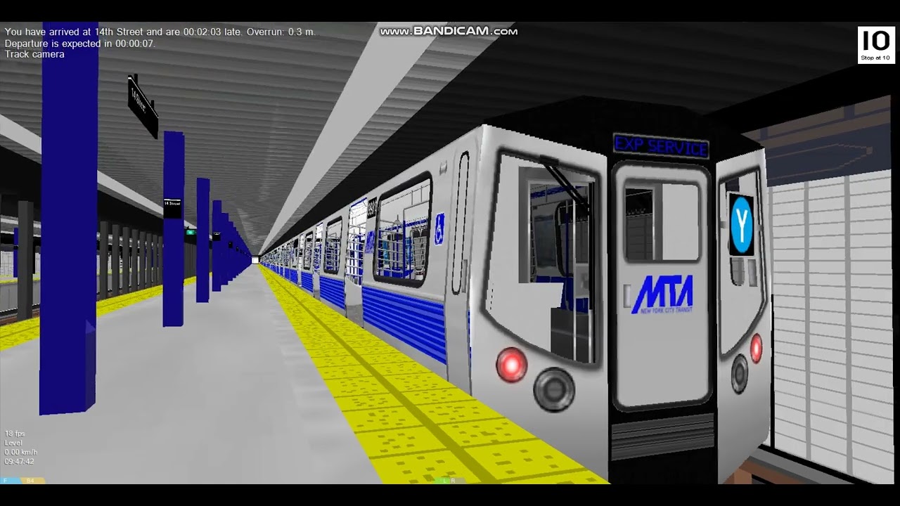 Openbve R205 Y Train Arriving & Departing at 14th Street