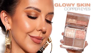 Glowy Skin, Copper Eyes Makeup Tutorial