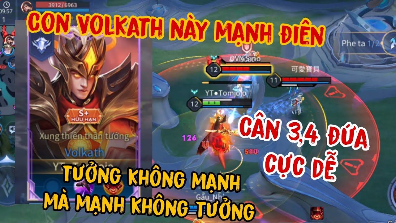 Lần đầu vác Volkath Leo Rank,tưởng tướng yếu ai dè mạnh điên | Liên Quân Mobile 