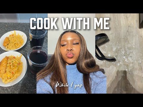 Cooking session while I spill my tea👩🏼‍🍳🍝🍽️🥹💞