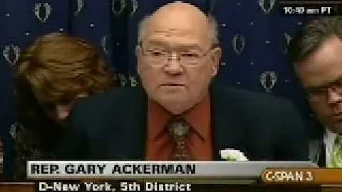 Rep. Ackerman on Madoff Fraud