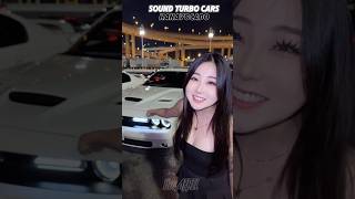 Beautiful Girl Doing CRAZY Dodge & GT-R Turbo Sounds 💨#automobile #dodge #nissangtr #rx7 #car #shots