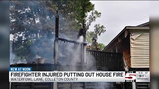 VIDEO: Colleton County firefighter injured while putting out house fire