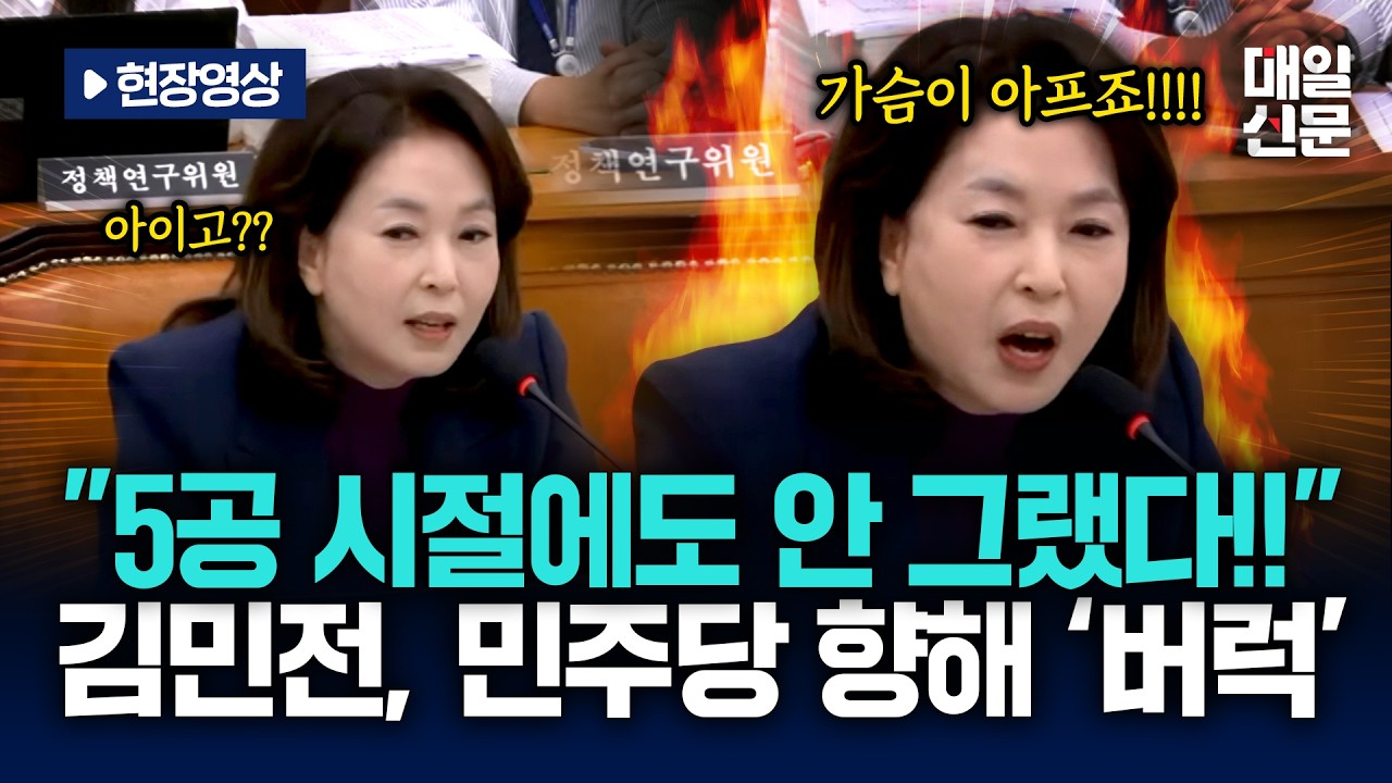 [현장영상] "5공 시절에도 안 그랬다"…김민전, 민주당 향해 "가슴이 아프죠!"
