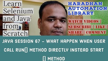 Java #67 - What happen when user call run() method directly instead start() method