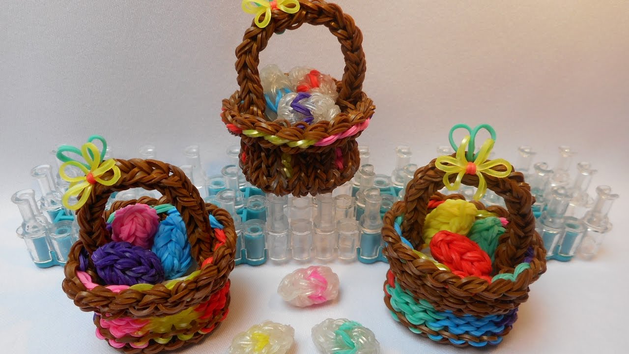 Velikonoční košík i vajíčko z gumiček