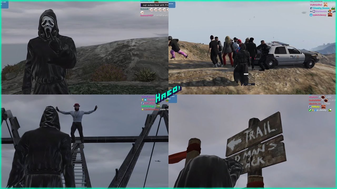 Убийства, совершенные «Призрачным лицом», на горе Чилиад и посещение домов.