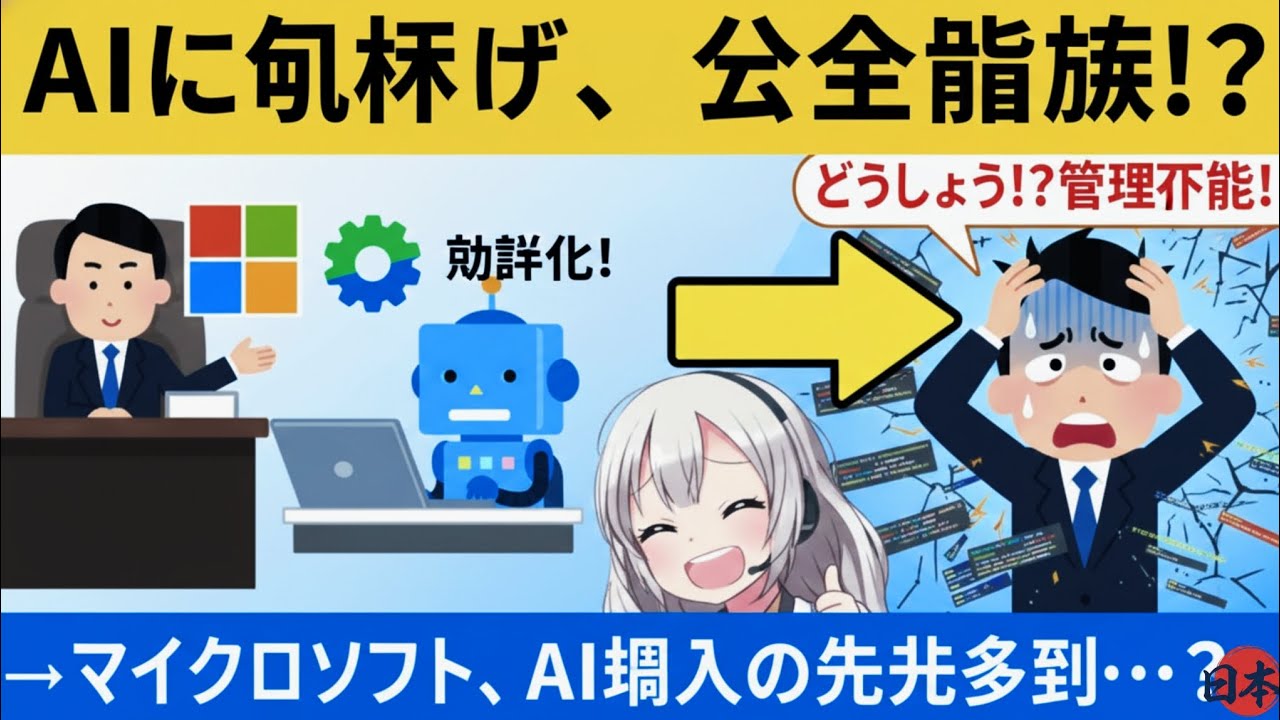 マイクロソフト、社員削減後に衝撃発言「AIがコードを書く時代へ」｜AI開発の未来が激変