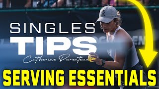Serve like a Pickleball Pro: Essential Techniques for Singles taught by Catherine Parenteau 🙌