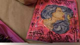 altered composition book cover process