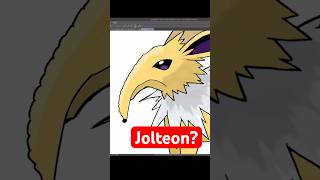 Painting a new face on Jolteon’s Pokédex art. #pokemon #jolteon #speedpaint
