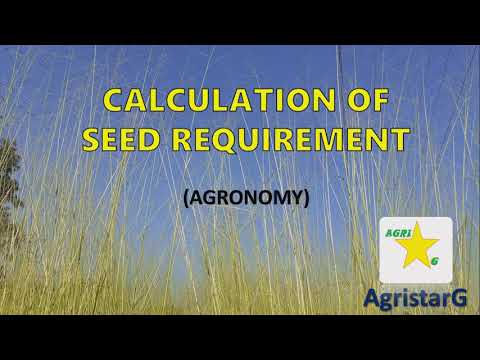 SEED RATE calculation(germination and risk factors) /Agronomy #AgristarG