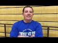 Andy Cavins talks about his teams 3-0 win over Pikeville