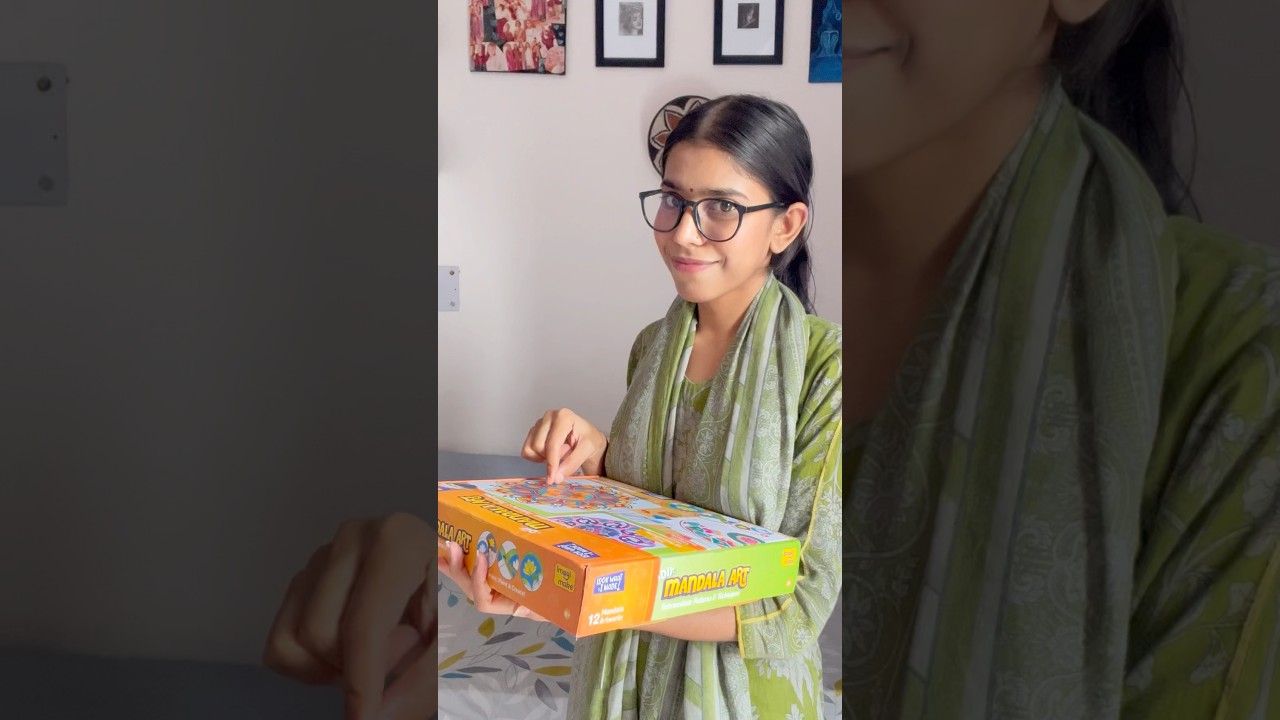 Open Box Delivery 📦 Mandala Art Kit 😍 @iVasuu #artandcraft #minivlog #mandalaart #artandculture