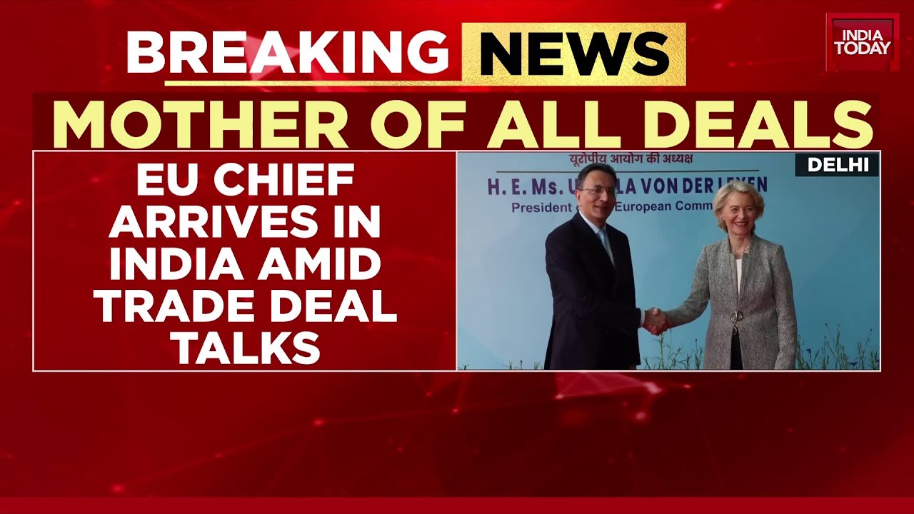 FTA Signing Soon: EU Chief Ursula von der Leyen Arrives In India As Chief Guest For Republic Day