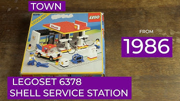 Rreview, build and unbox lego set 6378 Shell Service Station #lego  #legoland