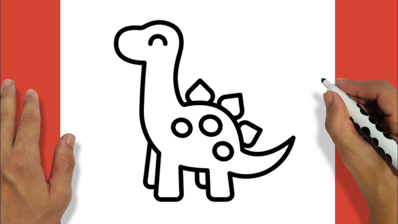 desenhando um dinossauro fofinho ? #tutorialdedesenho #desenhofofo #de