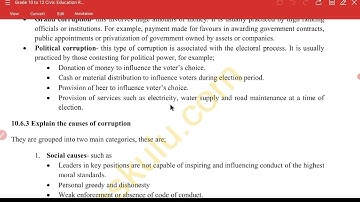 Civic Education: Topic : Corruption