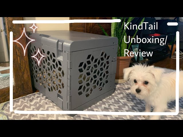 KindTail Pawd Collapsible Dog & Cat Crate, White