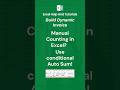 Manual counting in Excel? Use conditional AutoSum! #excel#exceltricks #exceltutorial #howto