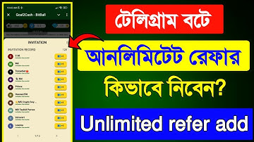 Telegram unlimited refer add || kivabe Unlimited refer korbo || unlimited refer tricks