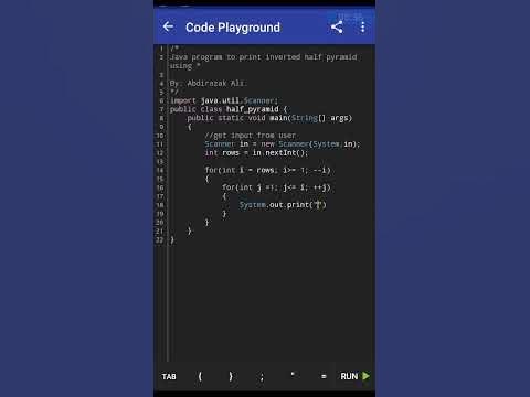Java Program To Print Half Inverted Pyramid. #Shorts - YouTube