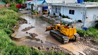 Download Lagu Start a Wonderful New Project! Landfill Using Dozer D31P Push tone Into Water with Truck Delete Pond MP3