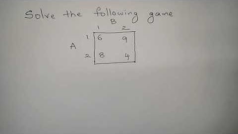 #2 Games without saddle point - Algebraic Method solving problem