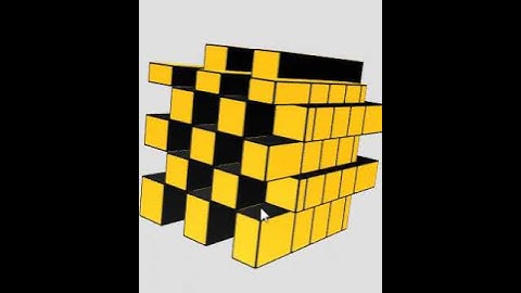 checkerbord pattren on 5x5 mirror cube