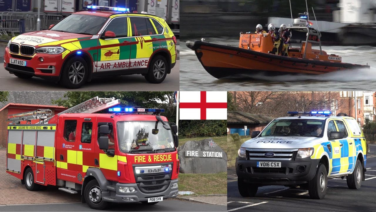 Emergency vehicles responding to calls in England (Happy St.