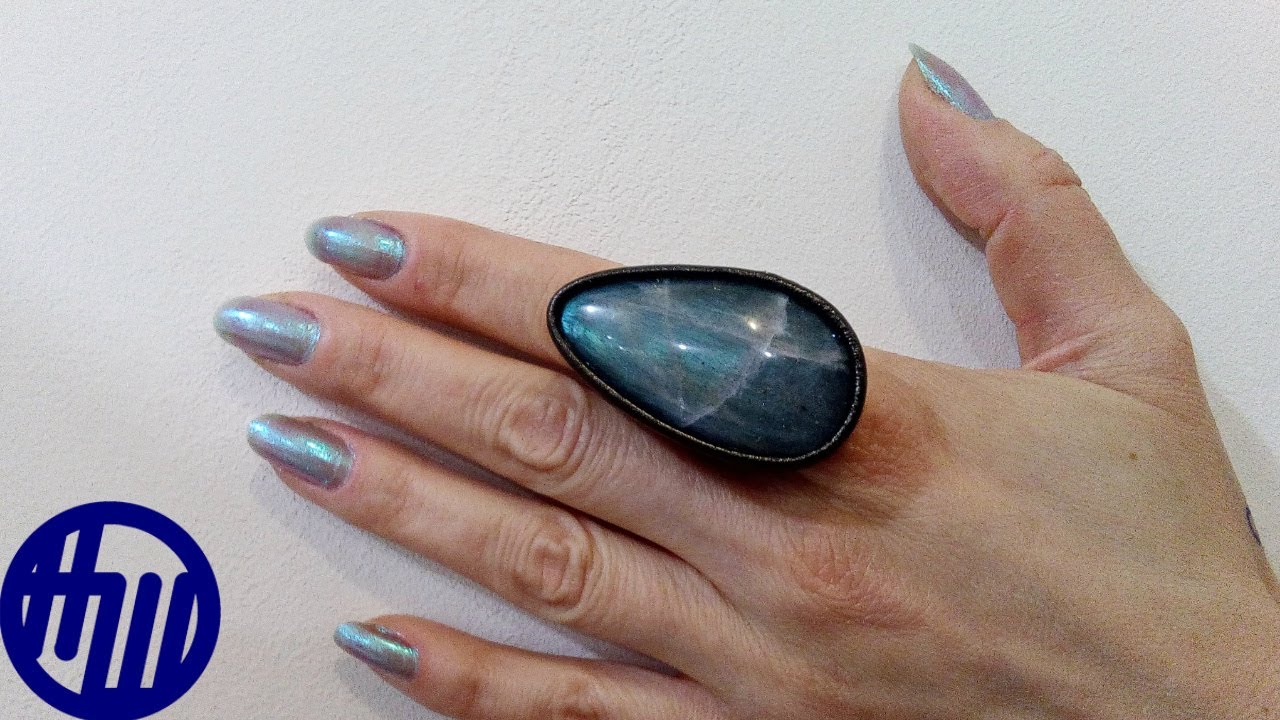 Как сделать кольцо с лабрадором. Leather. Ring. Anello.