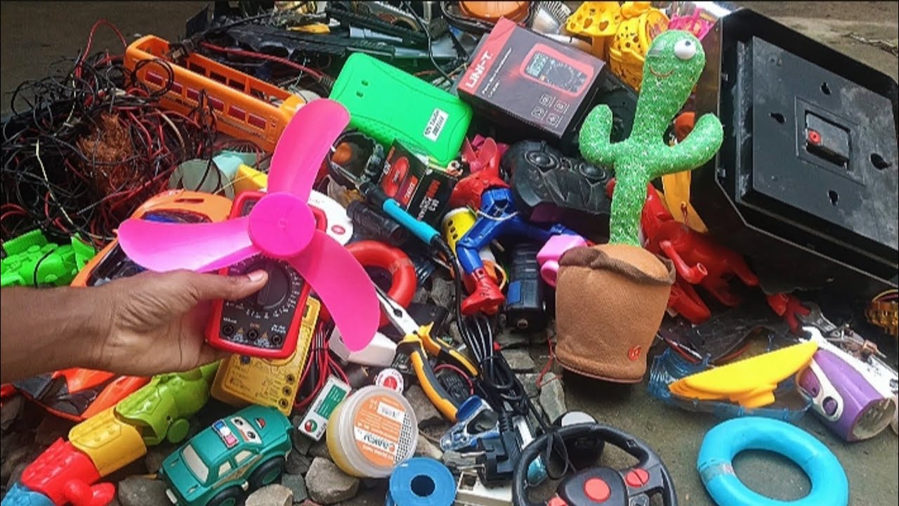 как создавать удивительные новые идеи из отходов / ломать и открывать игрушки / вентилятор с двиг...