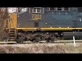 CSX 7201 leads a curfew M893 through Allendale SC