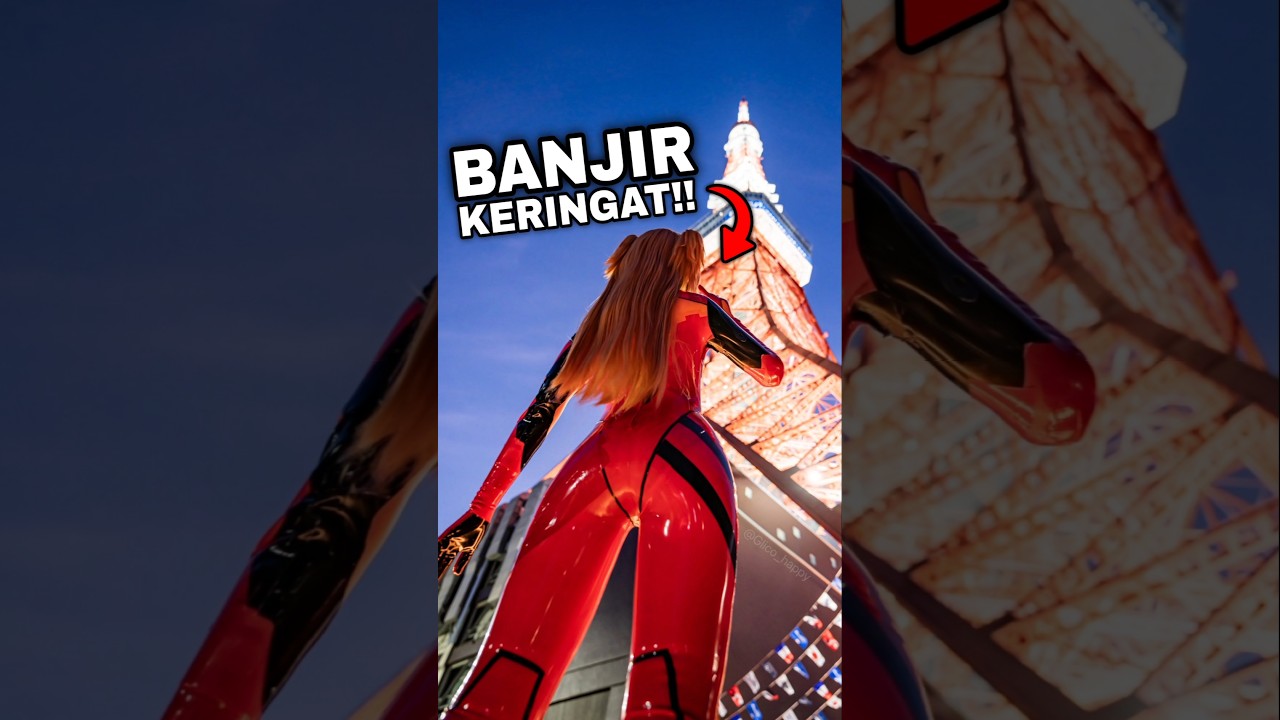 Cosplayer ini Banjir Keringat !!