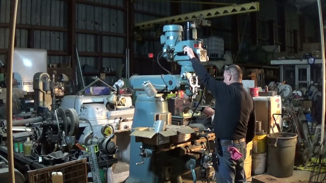 9 x 42 ENCO Vertical Mill, Under power