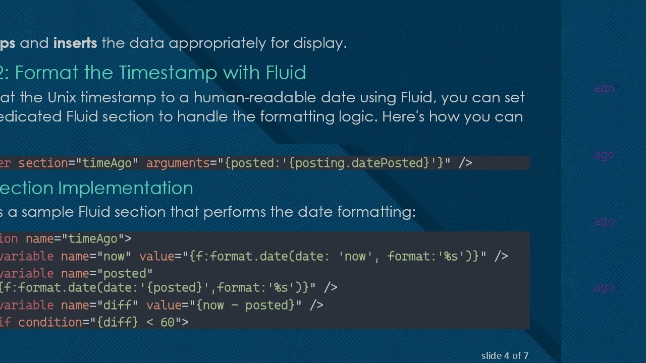 How to Format Unix Time in Typo3 Using TypoScript and Fluid