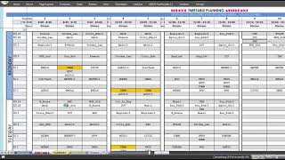 MS EXCEL SCHOOL TIMETABLE