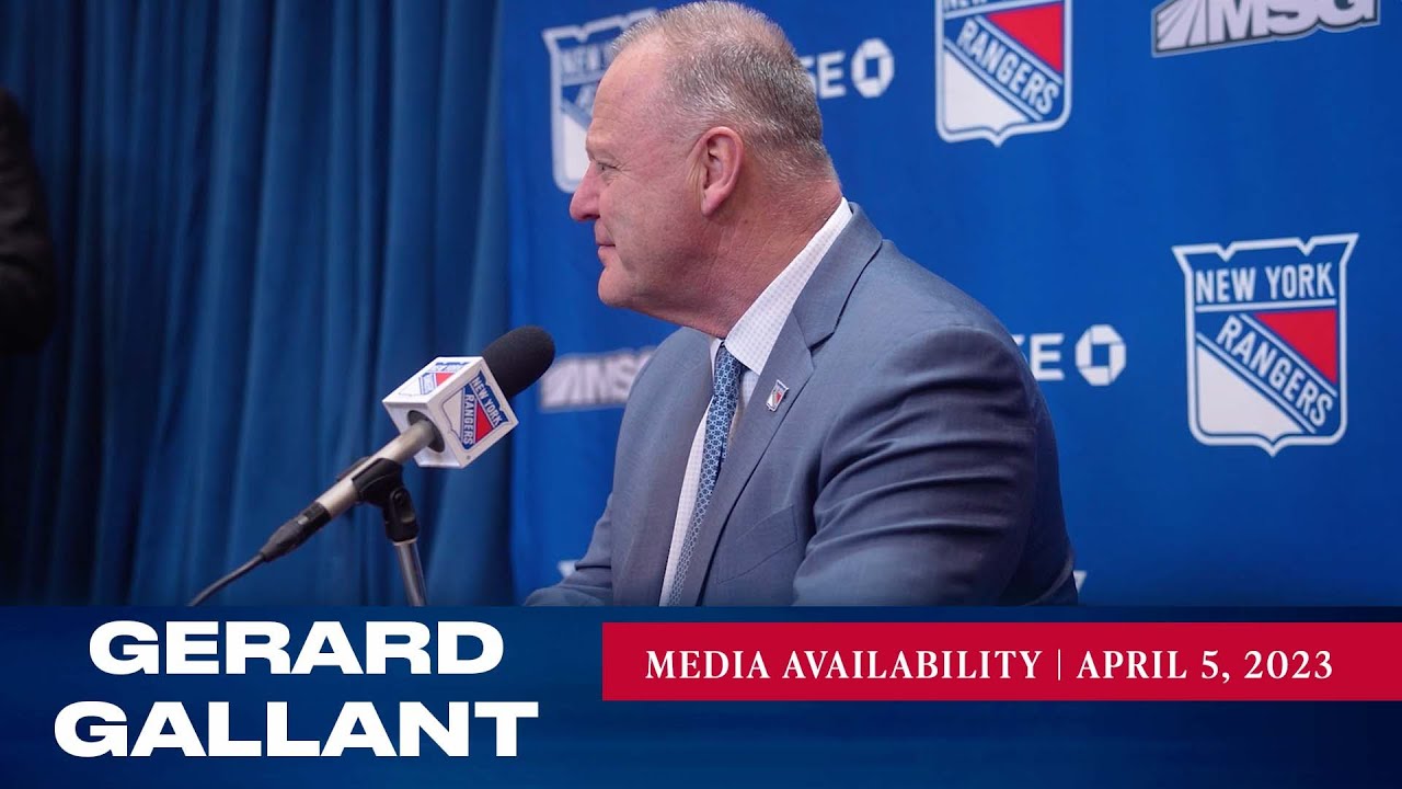 New York Rangers Gerard Gallant Postgame Media Availability Apr. 5
