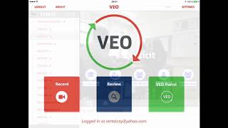 Using a special video app  for videoing  lessons
