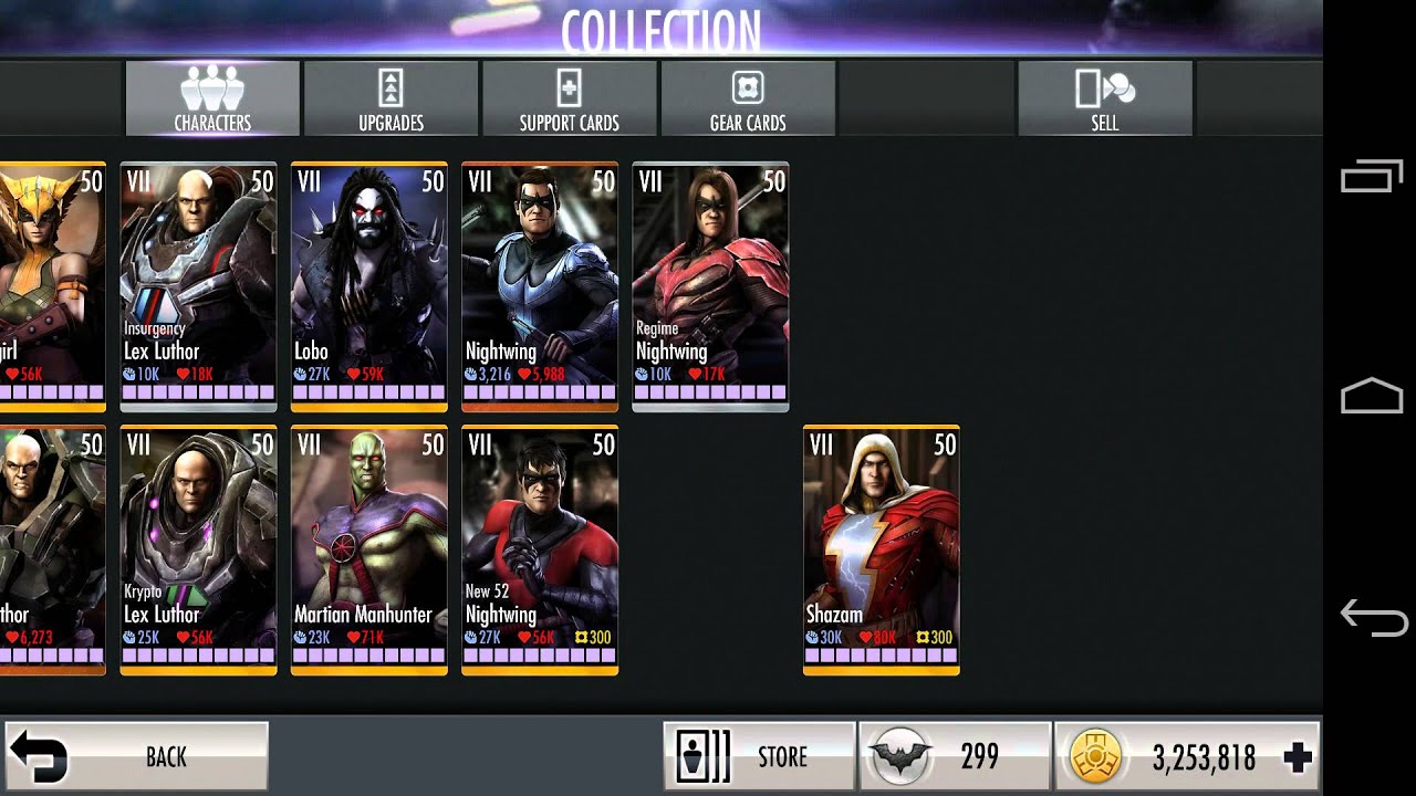 all injustice gods among us characters stats