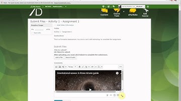 Elearning - Embeding a video into the dropbox
