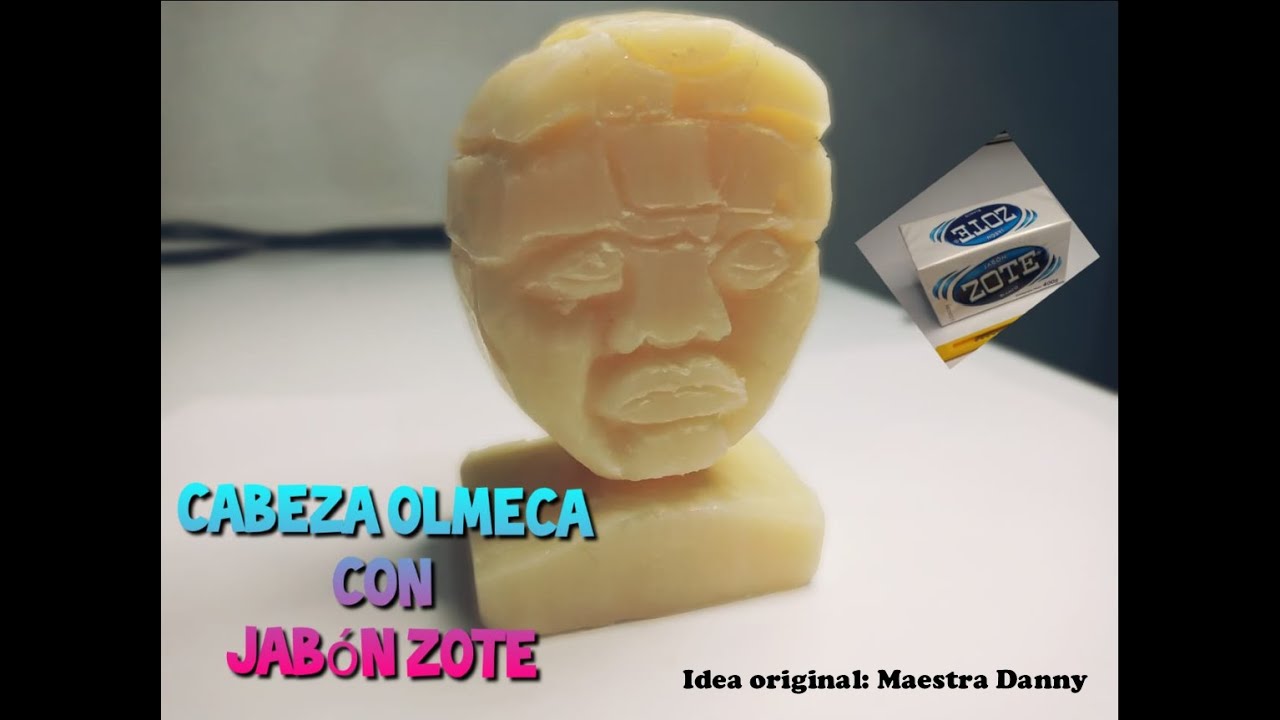 Cabeza Olmeca con jabón Zote - YouTube